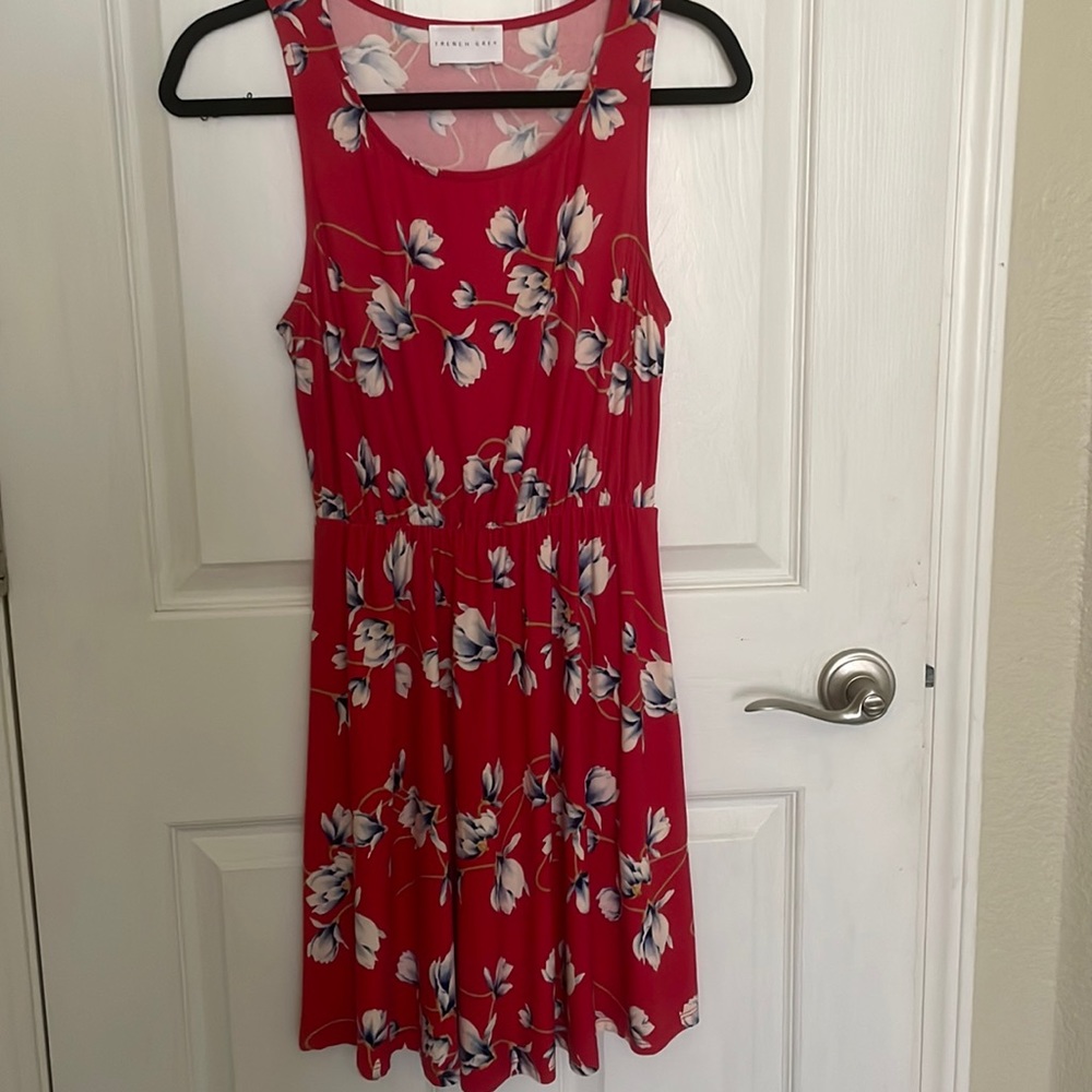 French Grey floral dress